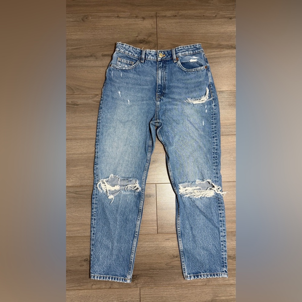 Zara Light Blue Distressed Jeans